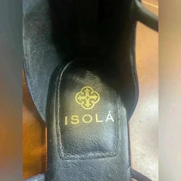 ISOLA women black gladiator sandals back zip gently used no flaws - Picture 7 of 8